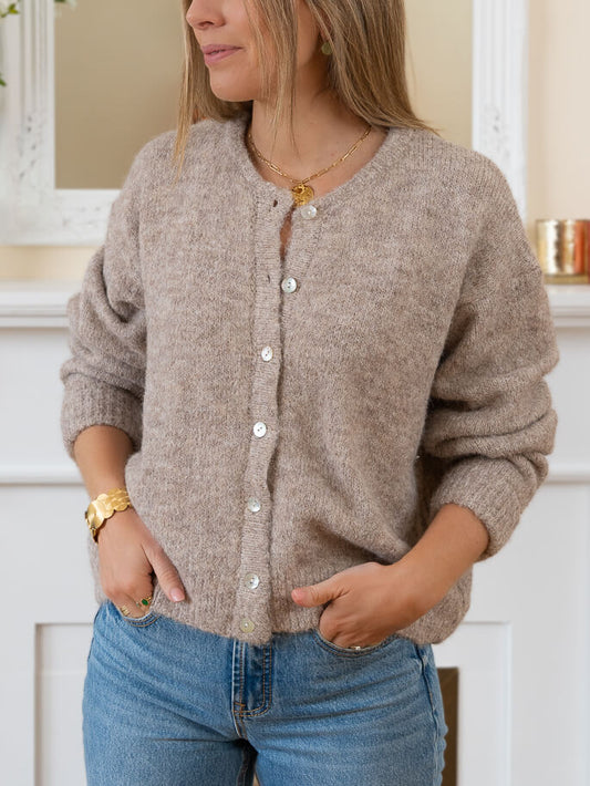 Taupe Julie Cardigan