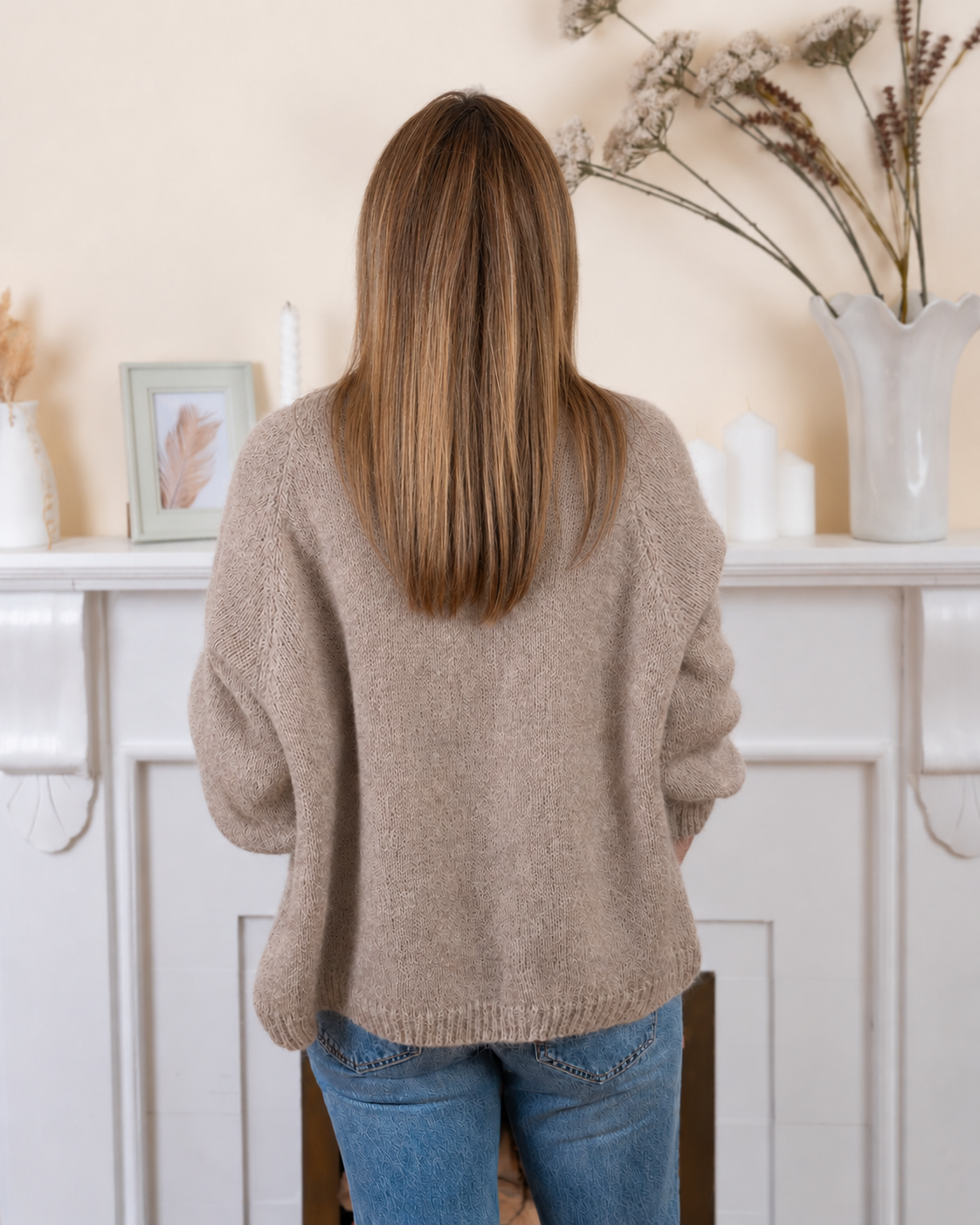 Taupe Aura Kid Mohair Cardigan (Dispatch 12/10)