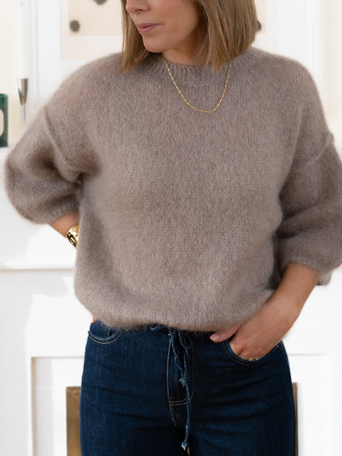 Taupe Ross Mohair  Jumper