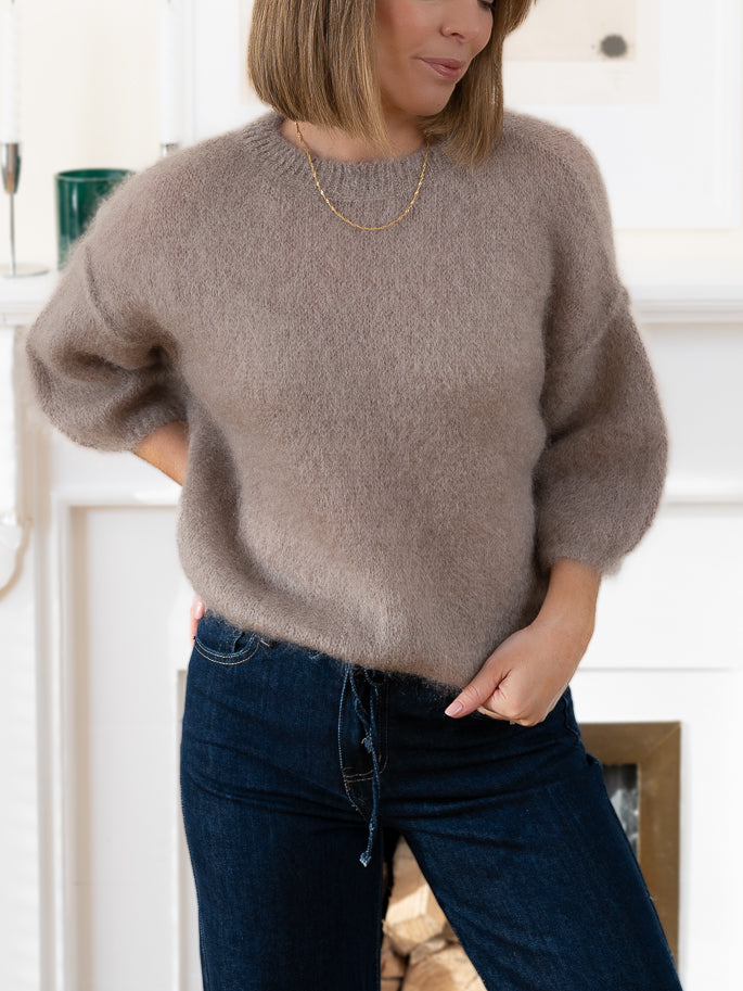 Taupe Ross Mohair  Jumper