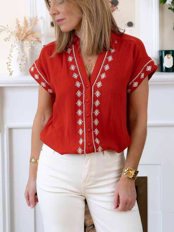 Terracotta Camila Blouse