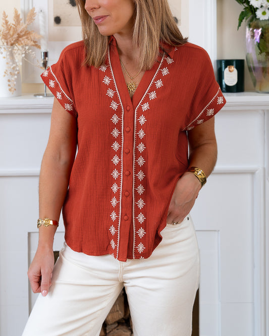 Terracotta Camila Blouse