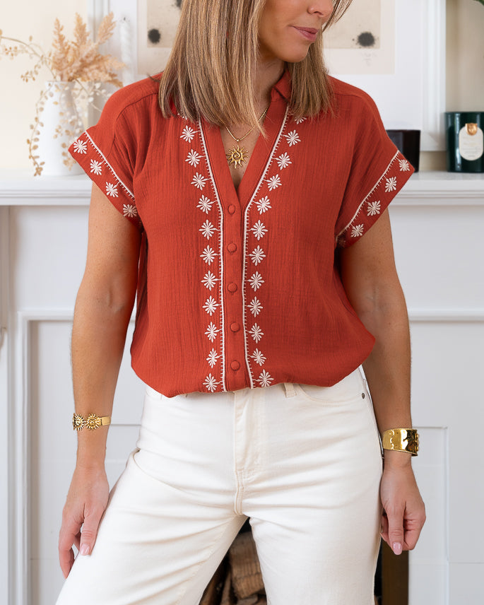 Terracotta Camila Blouse