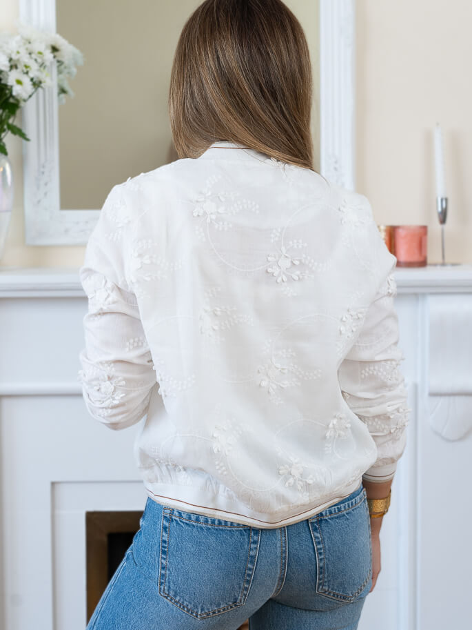 White Arizona bomber jacket