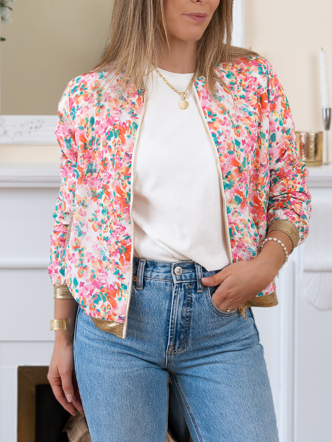 White Bourdeaux Bomber jacket