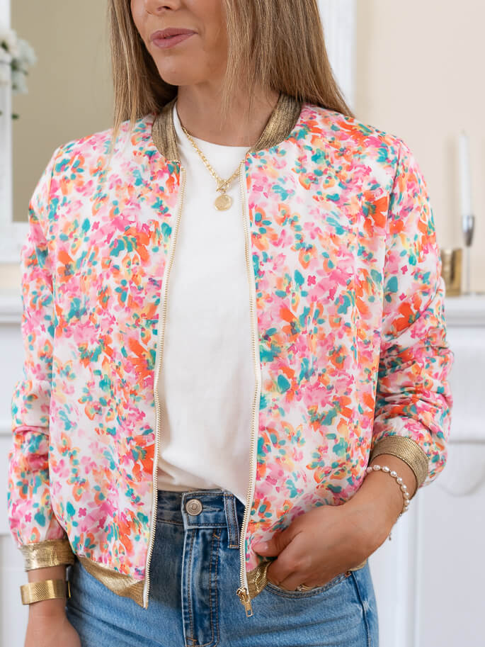 White Bourdeaux Bomber jacket