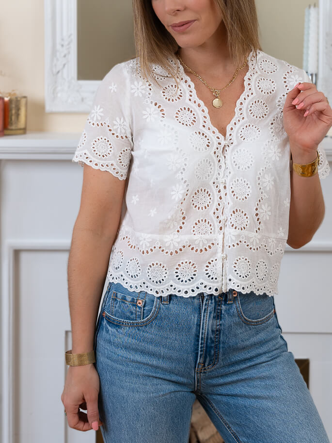 White Lesley Blouse