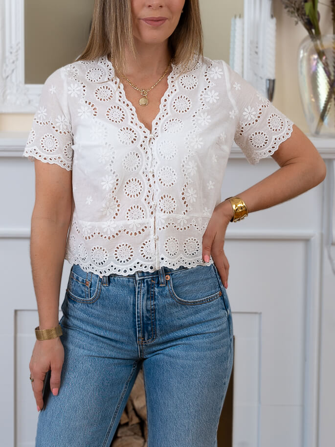 White Lesley Blouse