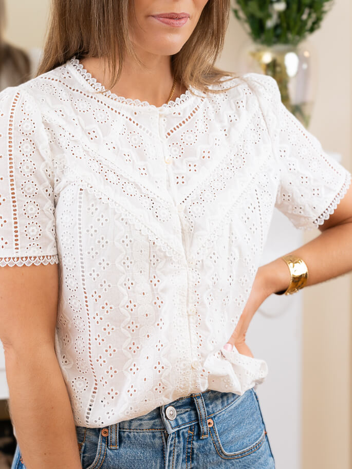 White Madison Blouse