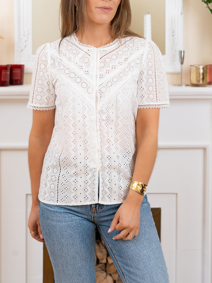 White Madison Blouse