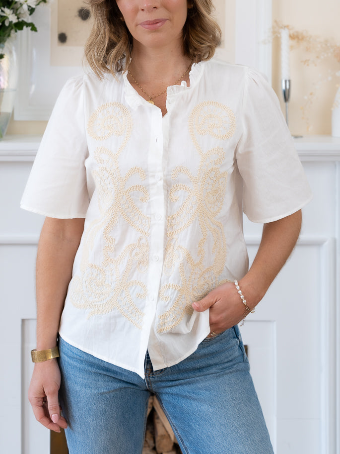 White Adeline Blouse