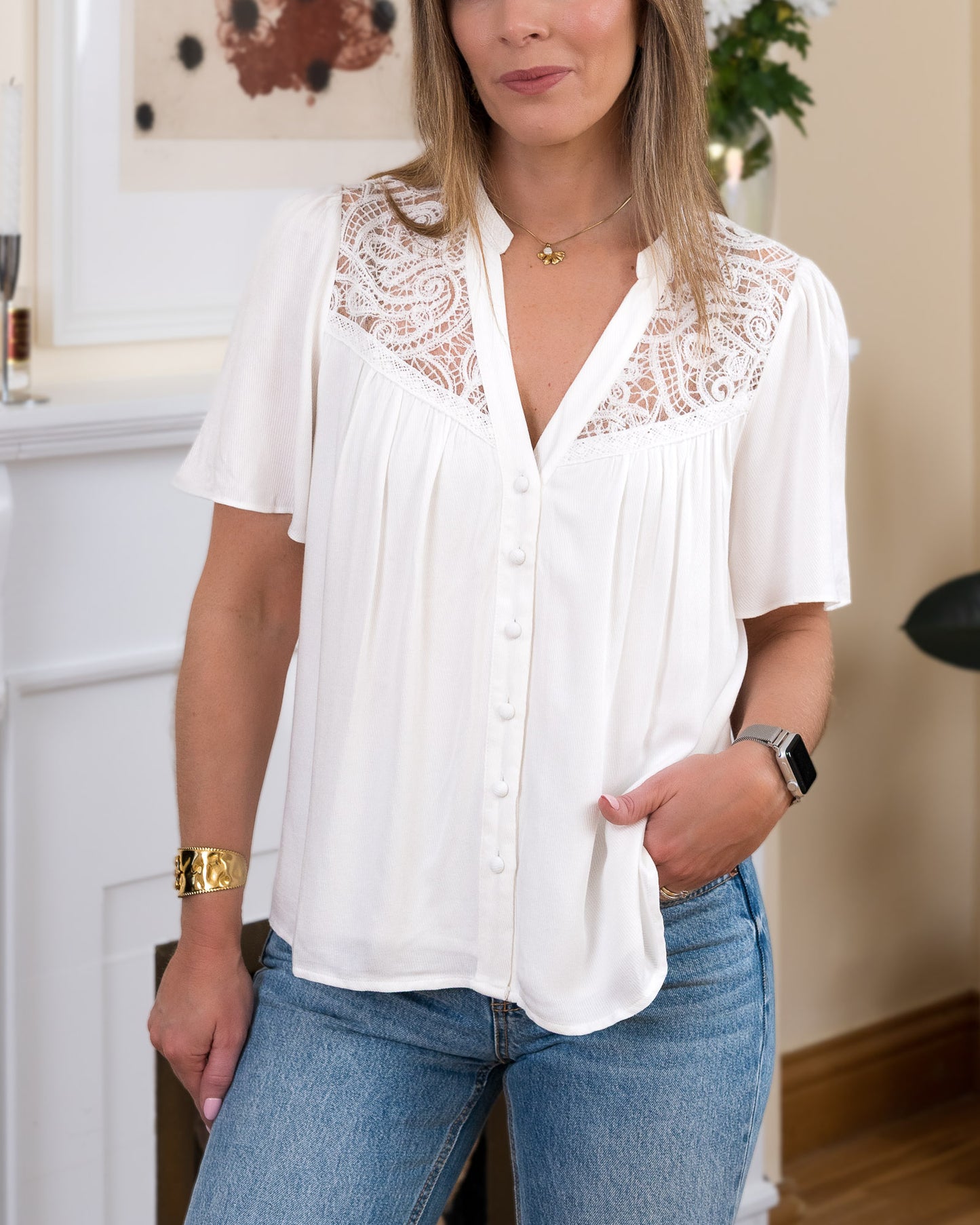White Agatha Blouse