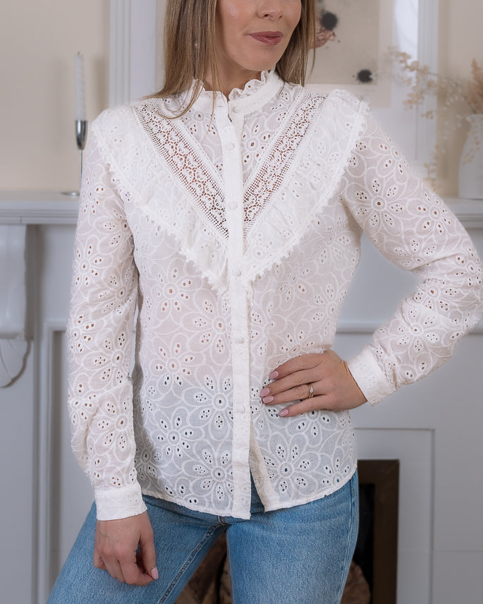 White Alma blouse