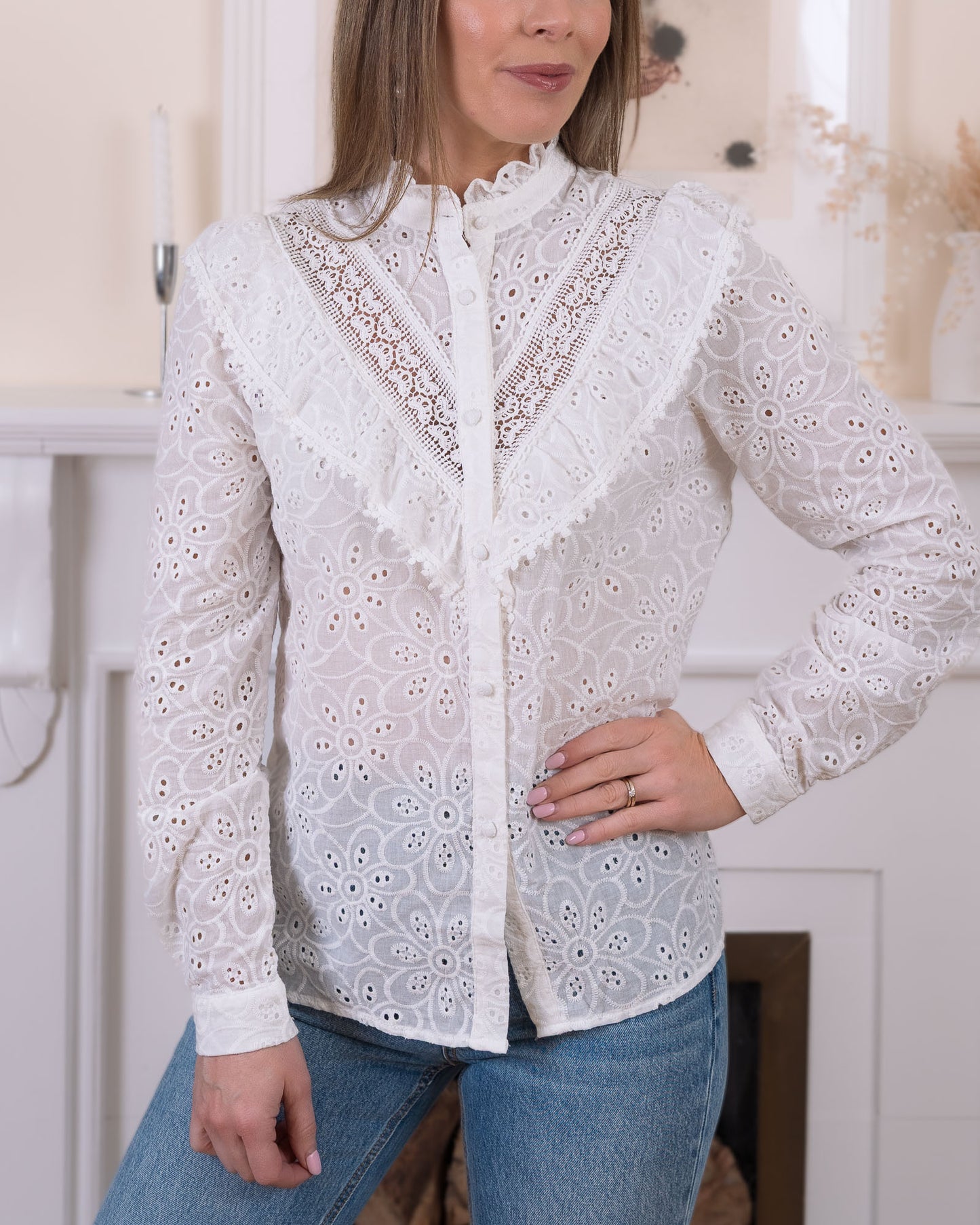 White Alma blouse