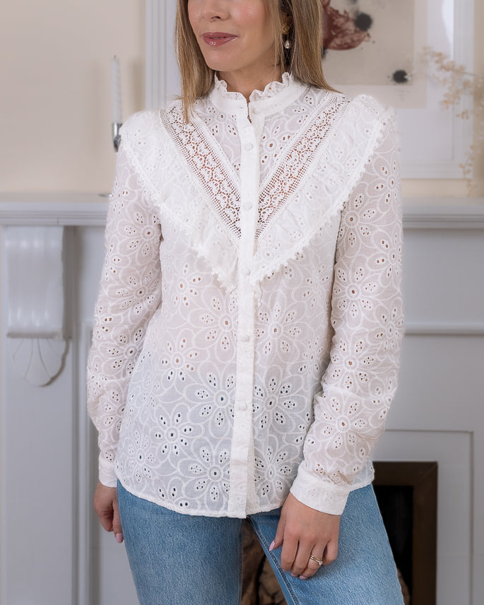 White Alma blouse