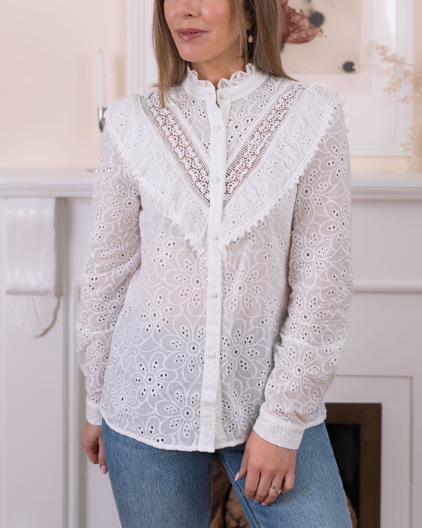 White Alma blouse