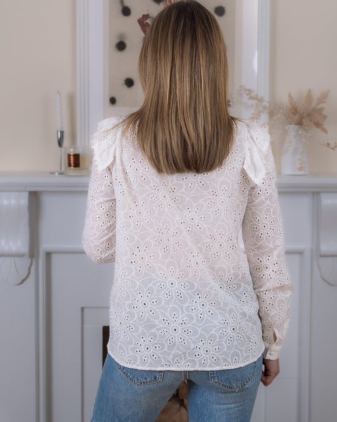 White Alma blouse