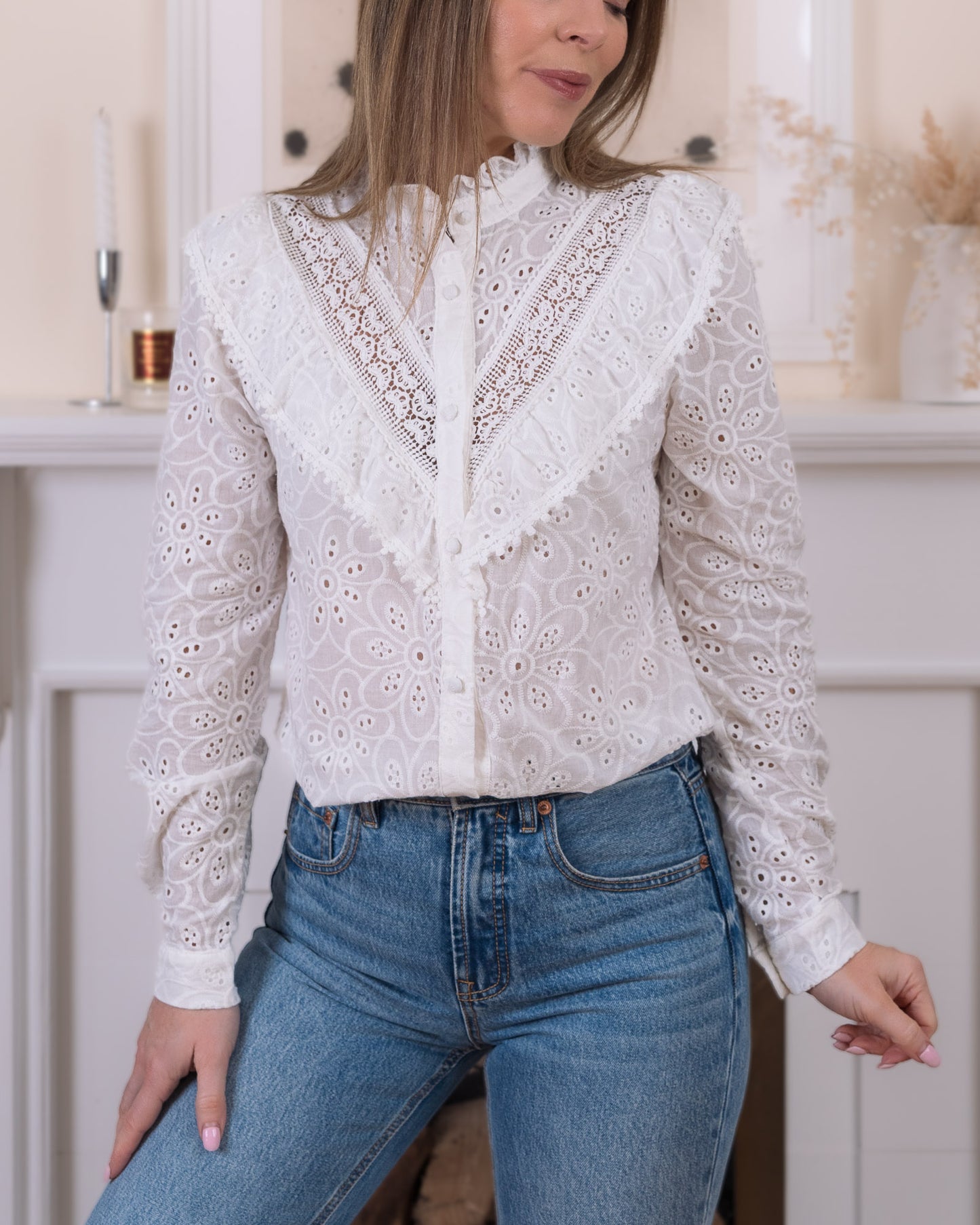 White Alma blouse