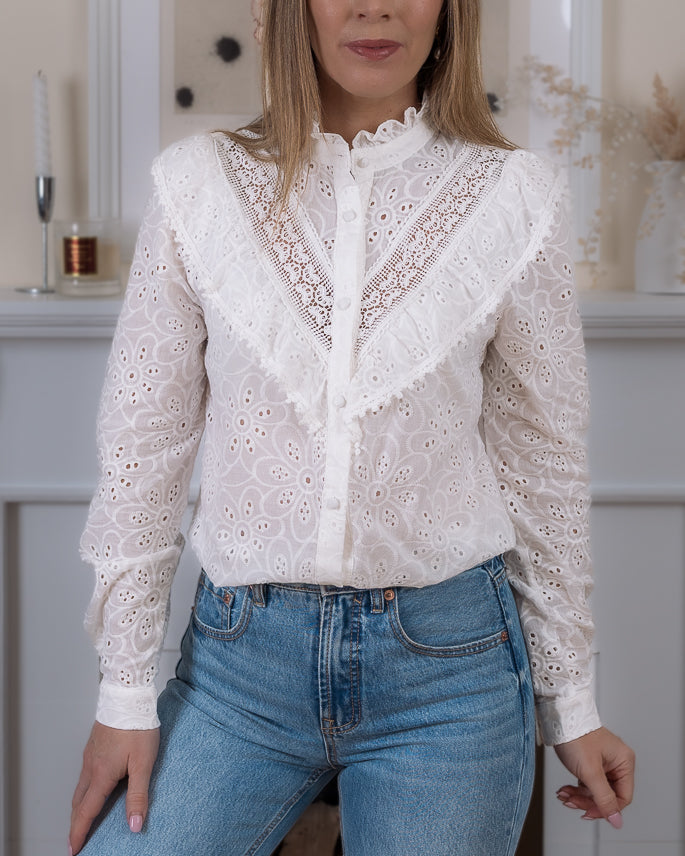 White Alma blouse