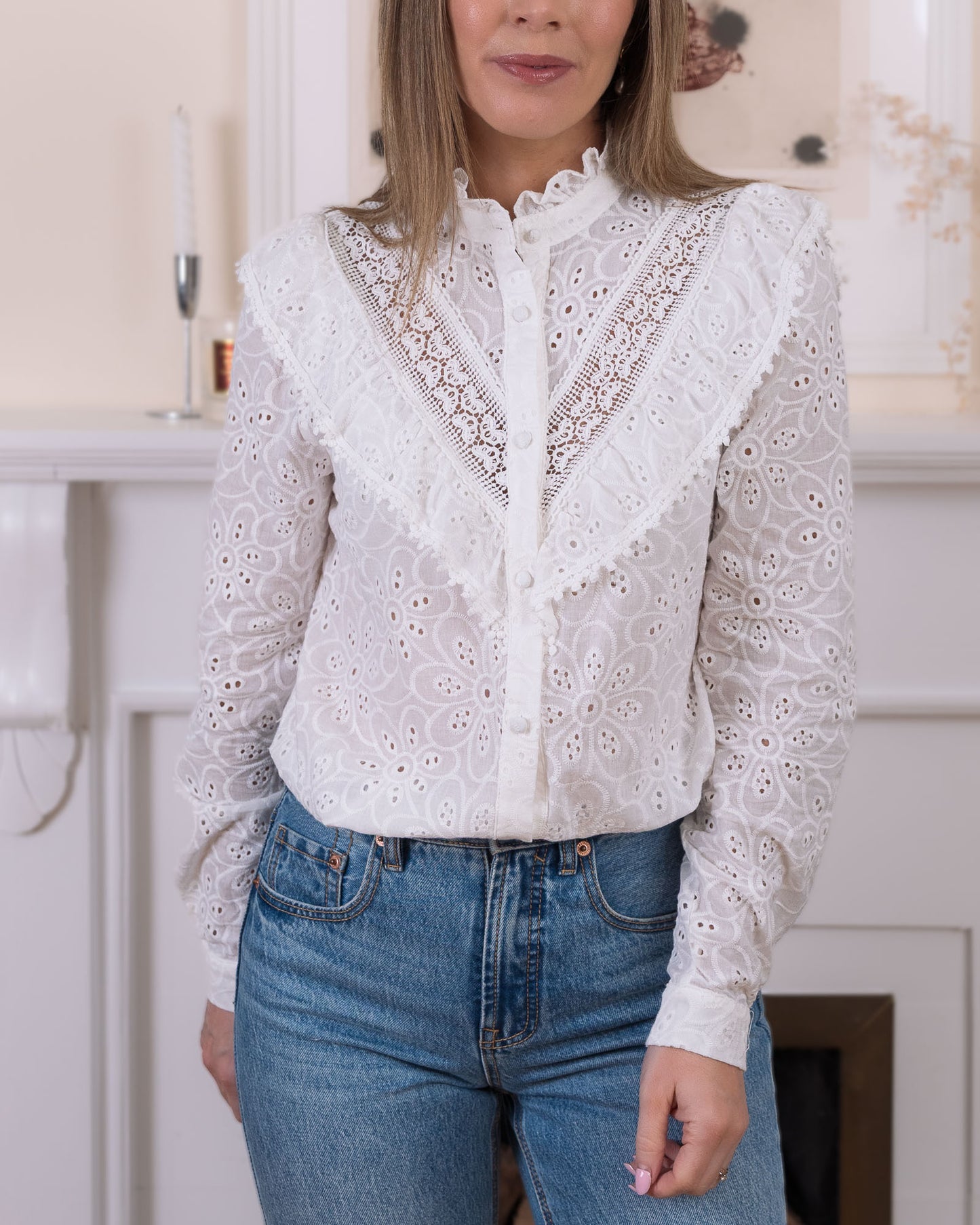 White Alma blouse