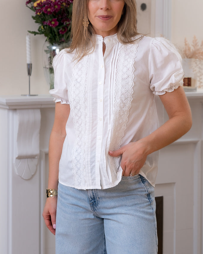 White Camille Blouse