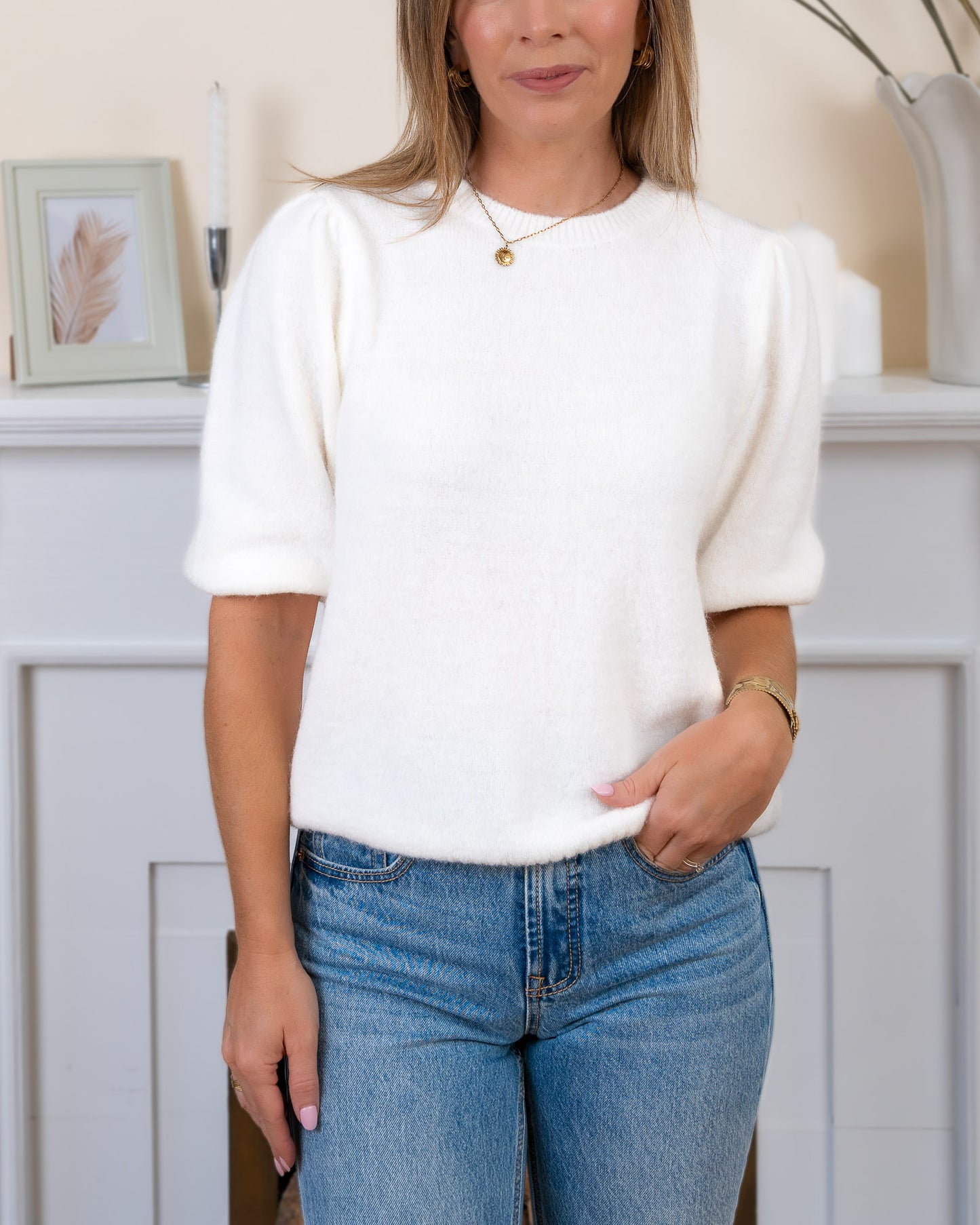 White Celine Alpaca Jumper