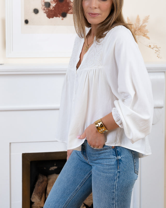White Connie Blouse