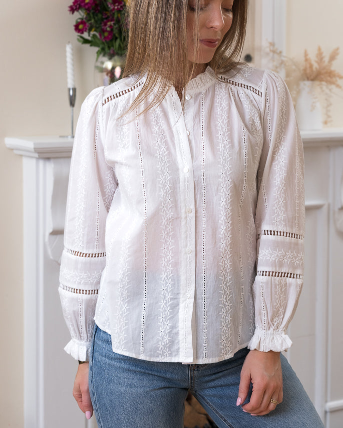 White Daisy Blouse