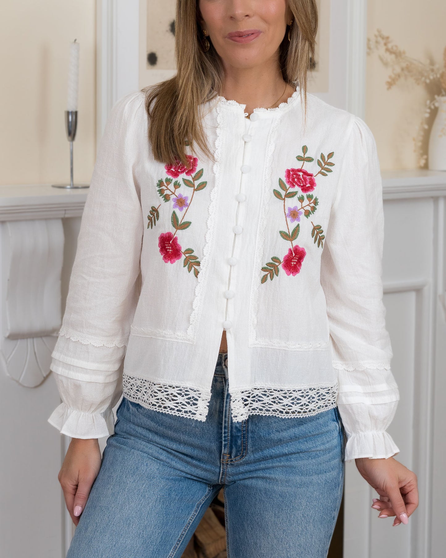 White Danna Blouse
