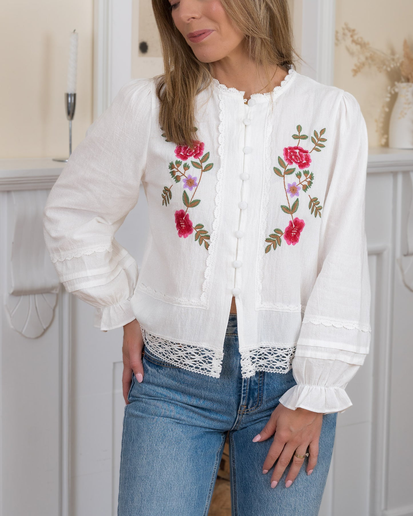 White Danna Blouse