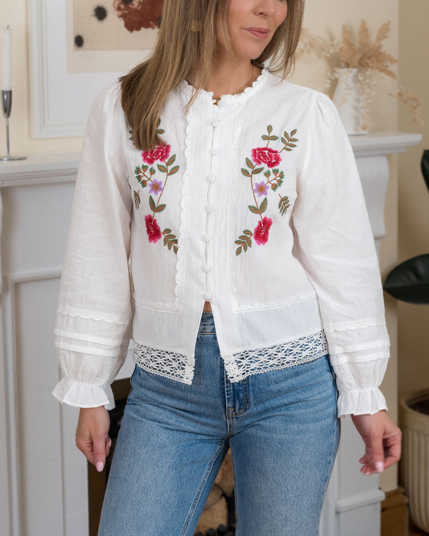 White Danna Blouse