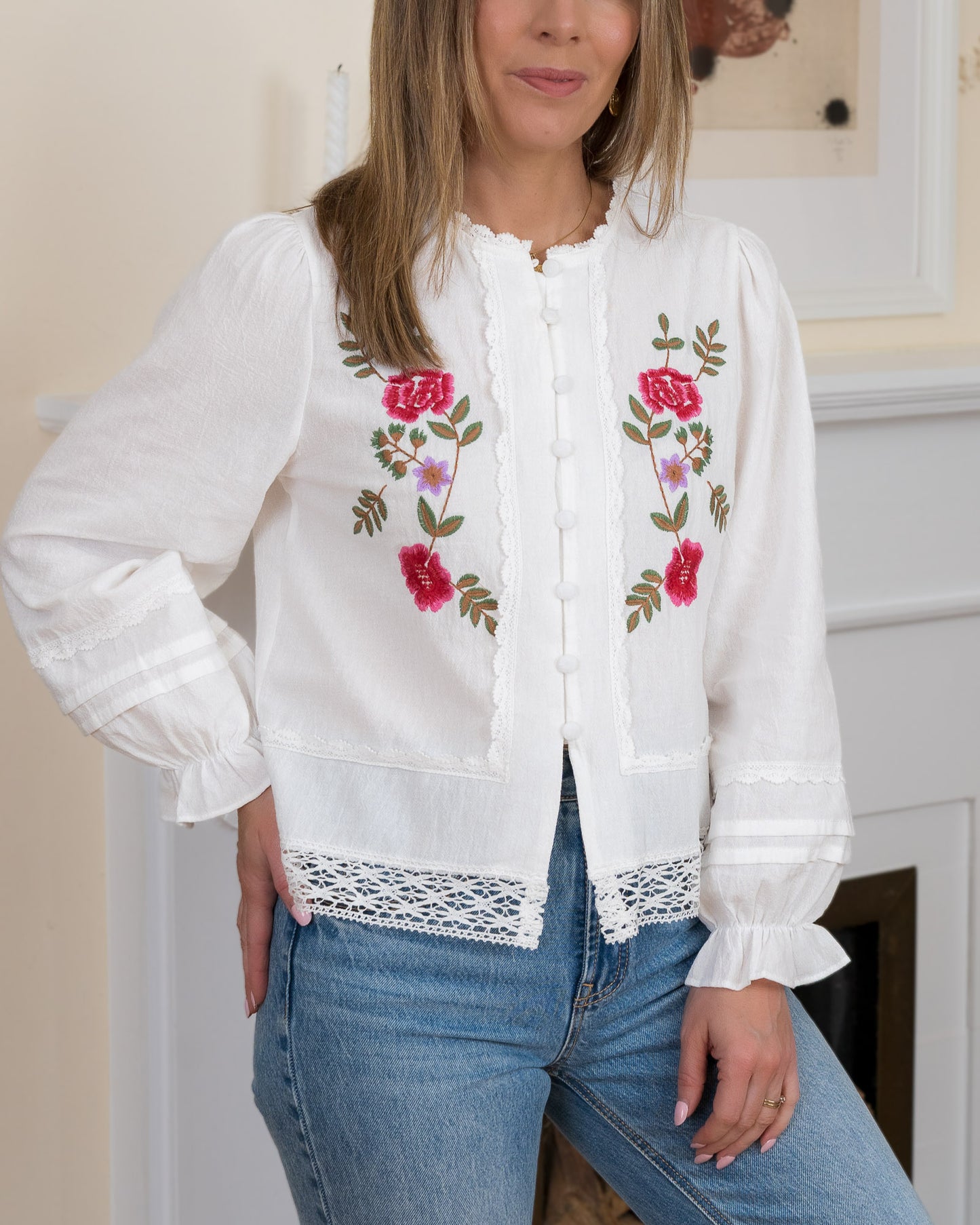 White Danna Blouse