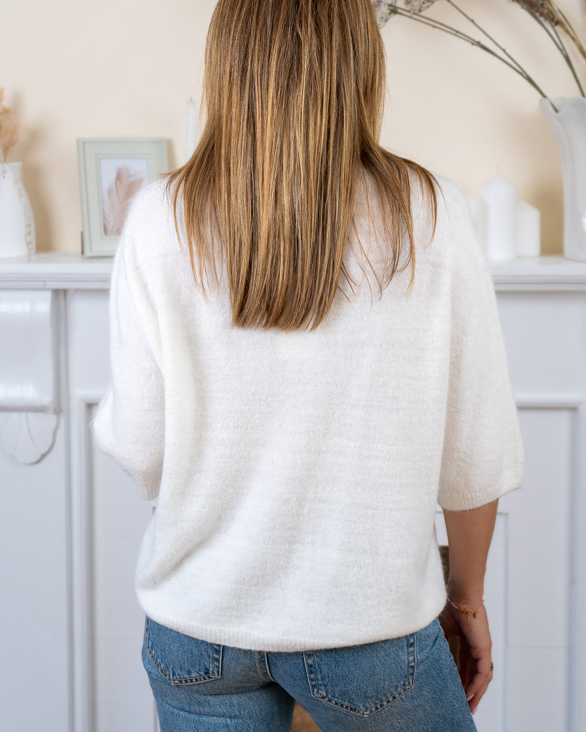 Ecru Eliot Angora Cardigan