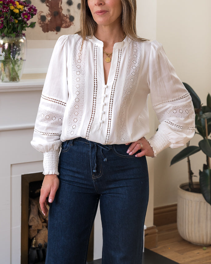 White Flavie Blouse
