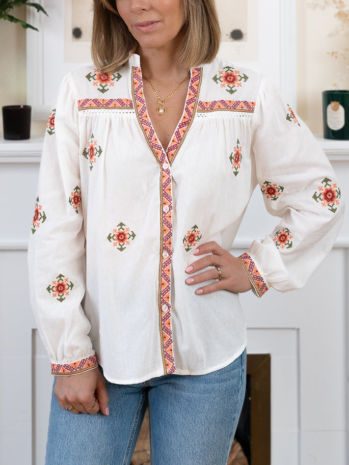 White Haley Blouse