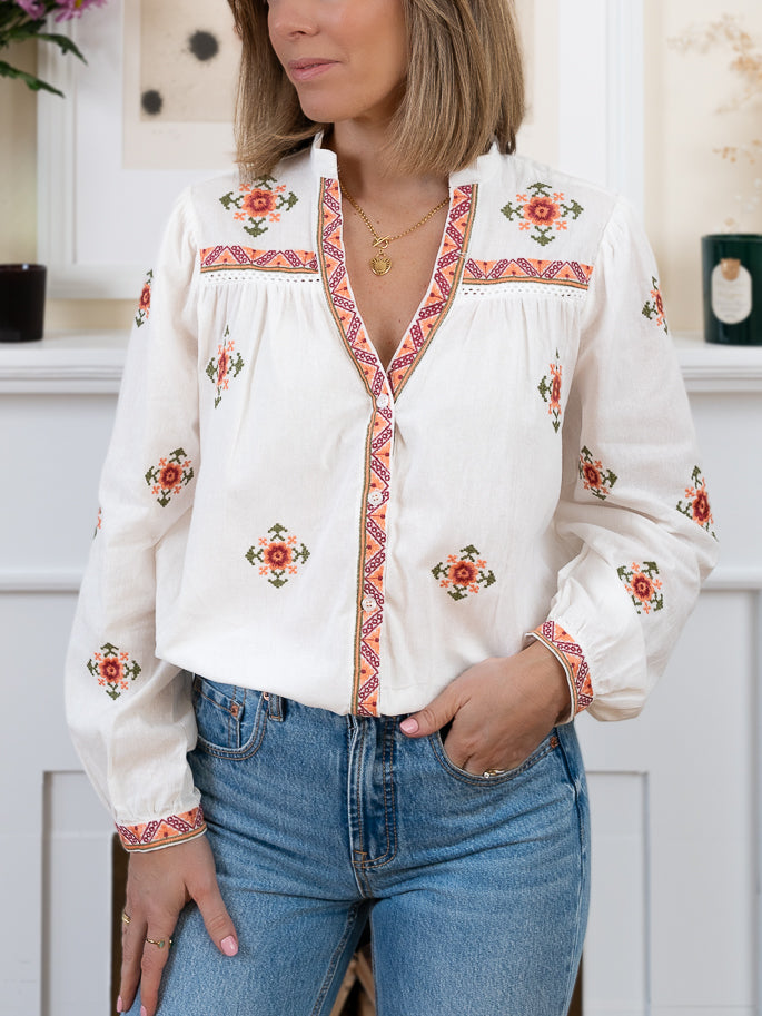 White Haley Blouse