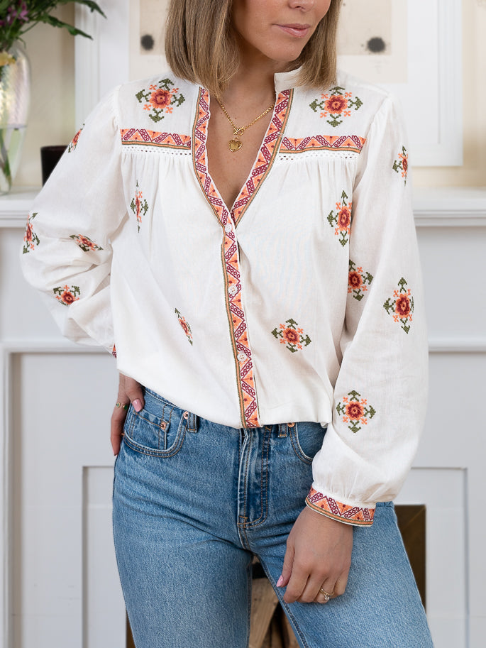 White Haley Blouse