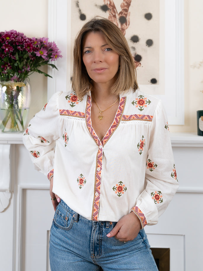 White Haley Blouse