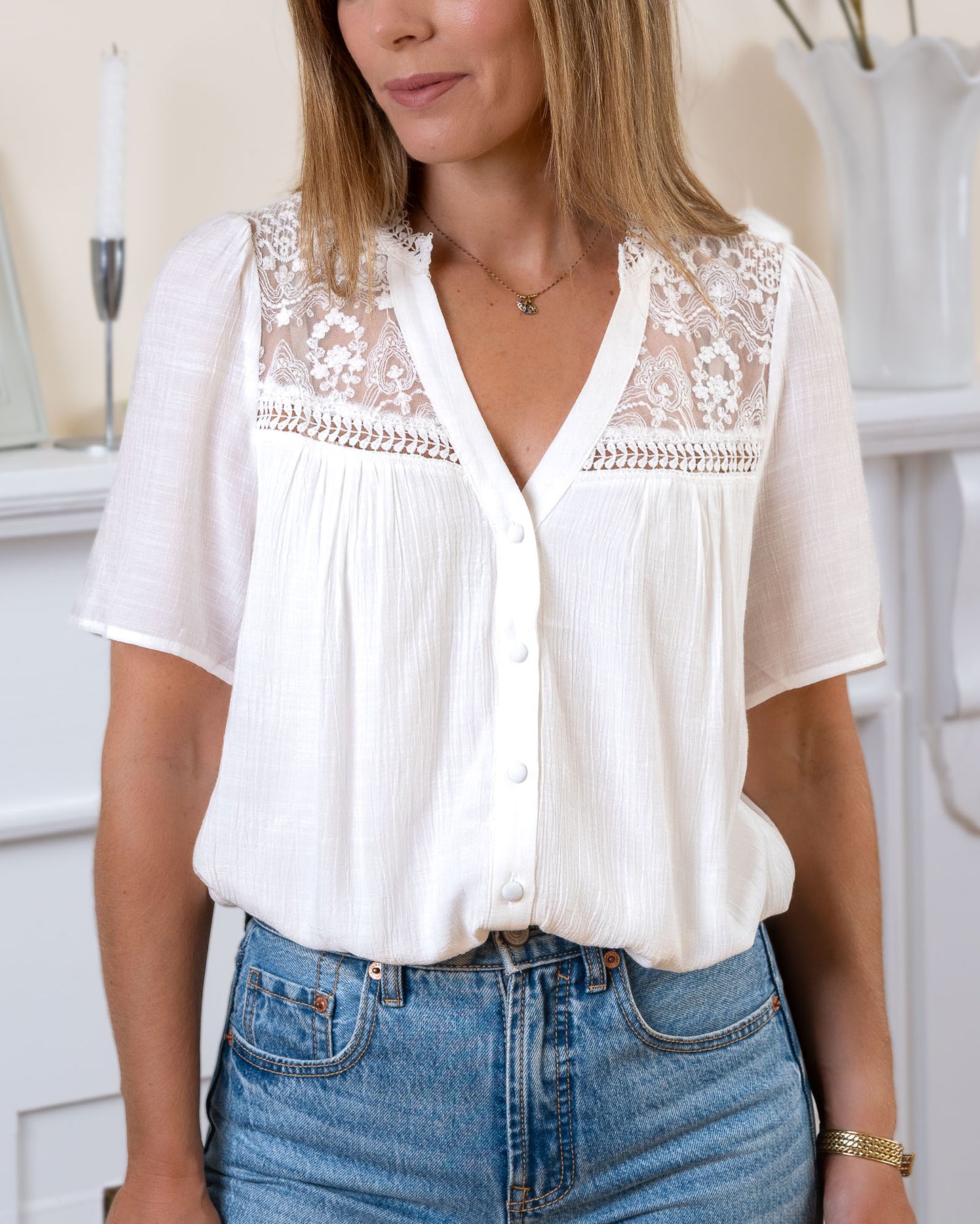 White Hilary Blouse