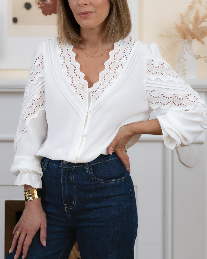 White Jessie Blouse  (Dispatch 06/02)