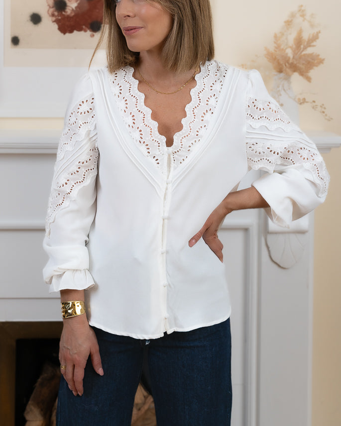 White Jessie Blouse  (Dispatch 06/02)