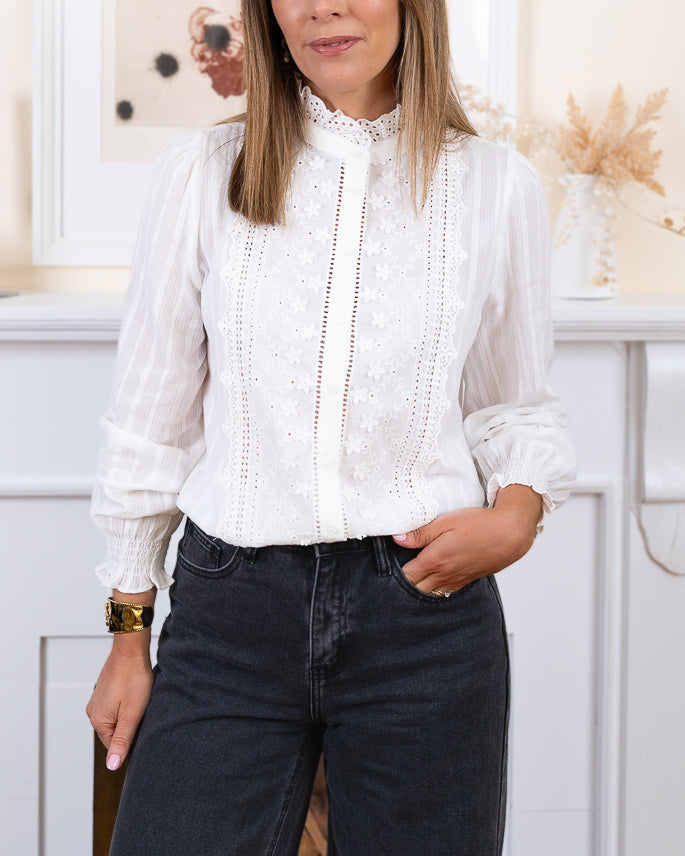 White Josie Blouse