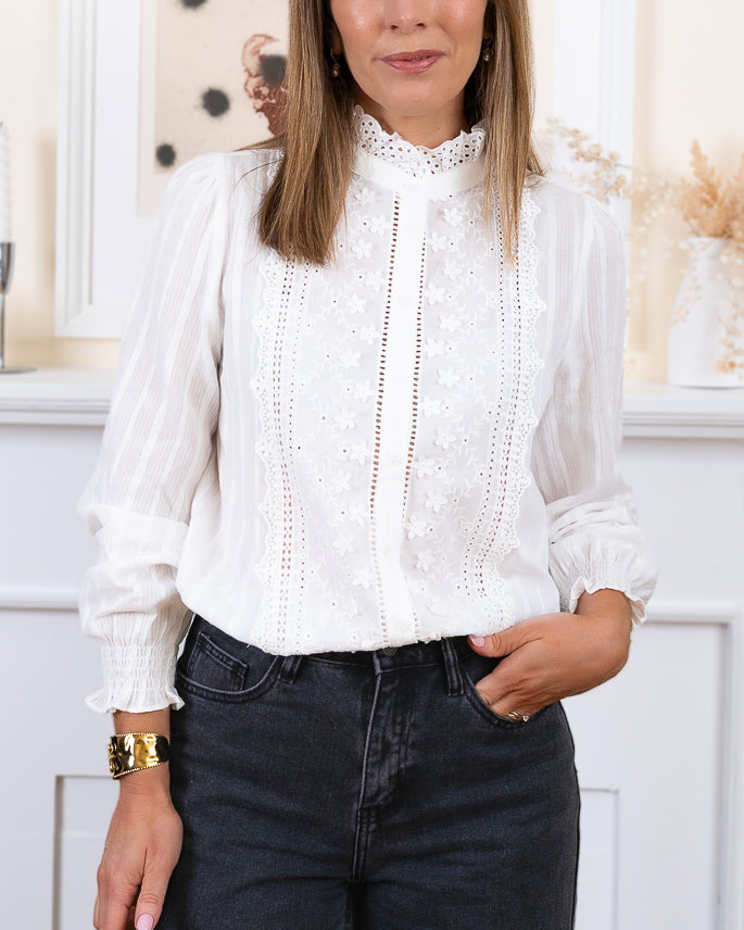White Josie Blouse