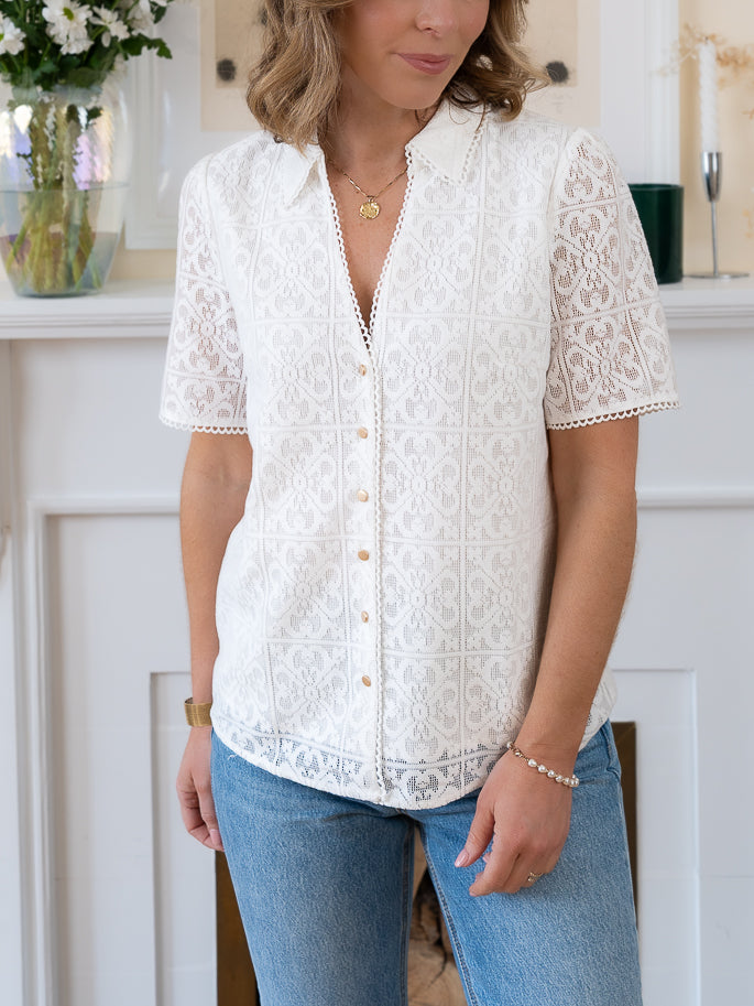 White Julie Blouse