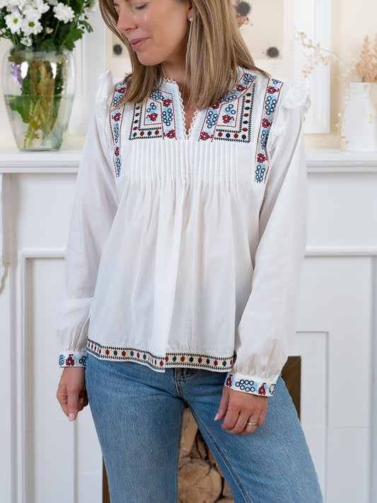 White Lucile Blouse