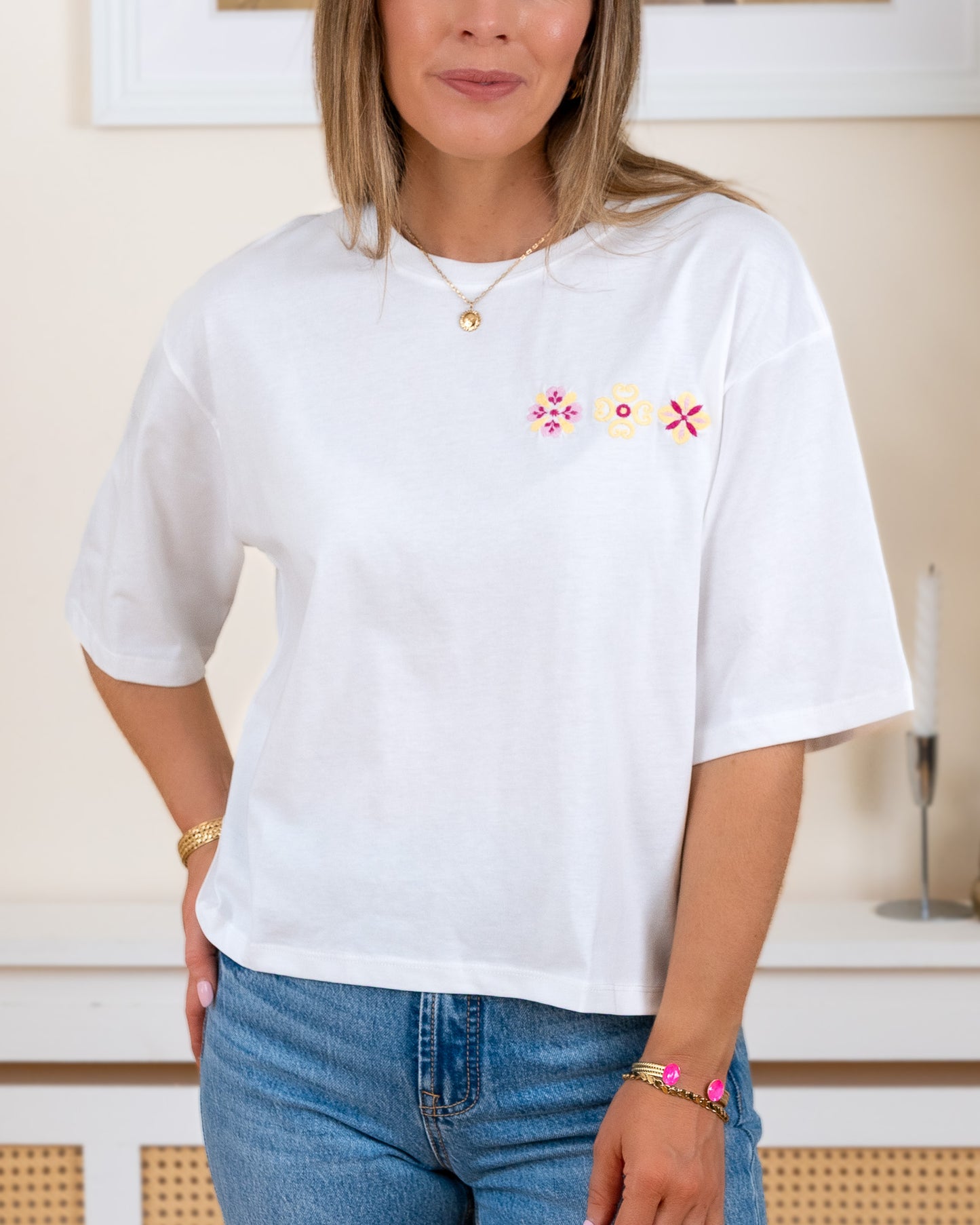 White Marbella Tee