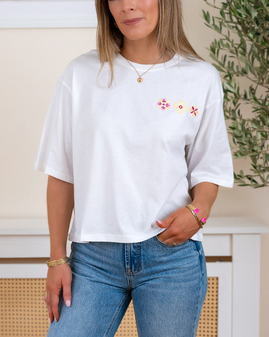 White Marbella Tee