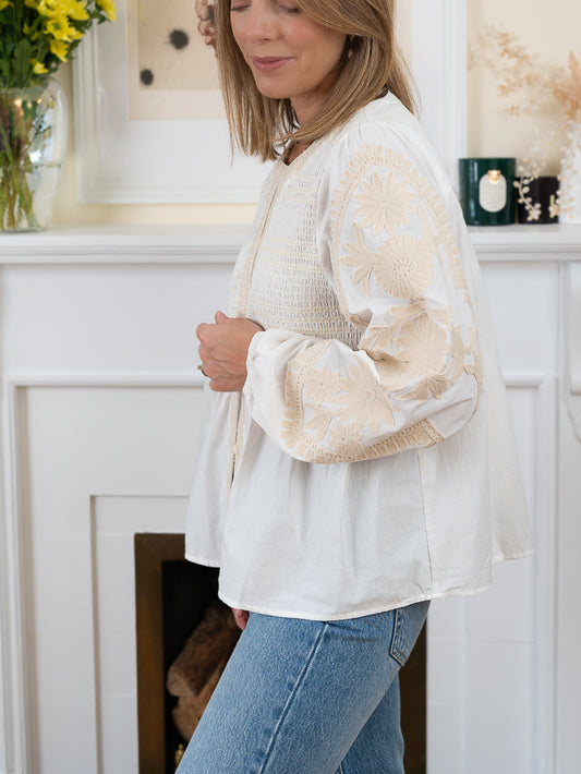 White Maya Blouse