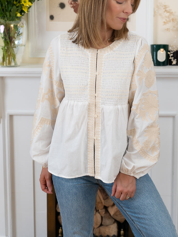 White Maya Blouse