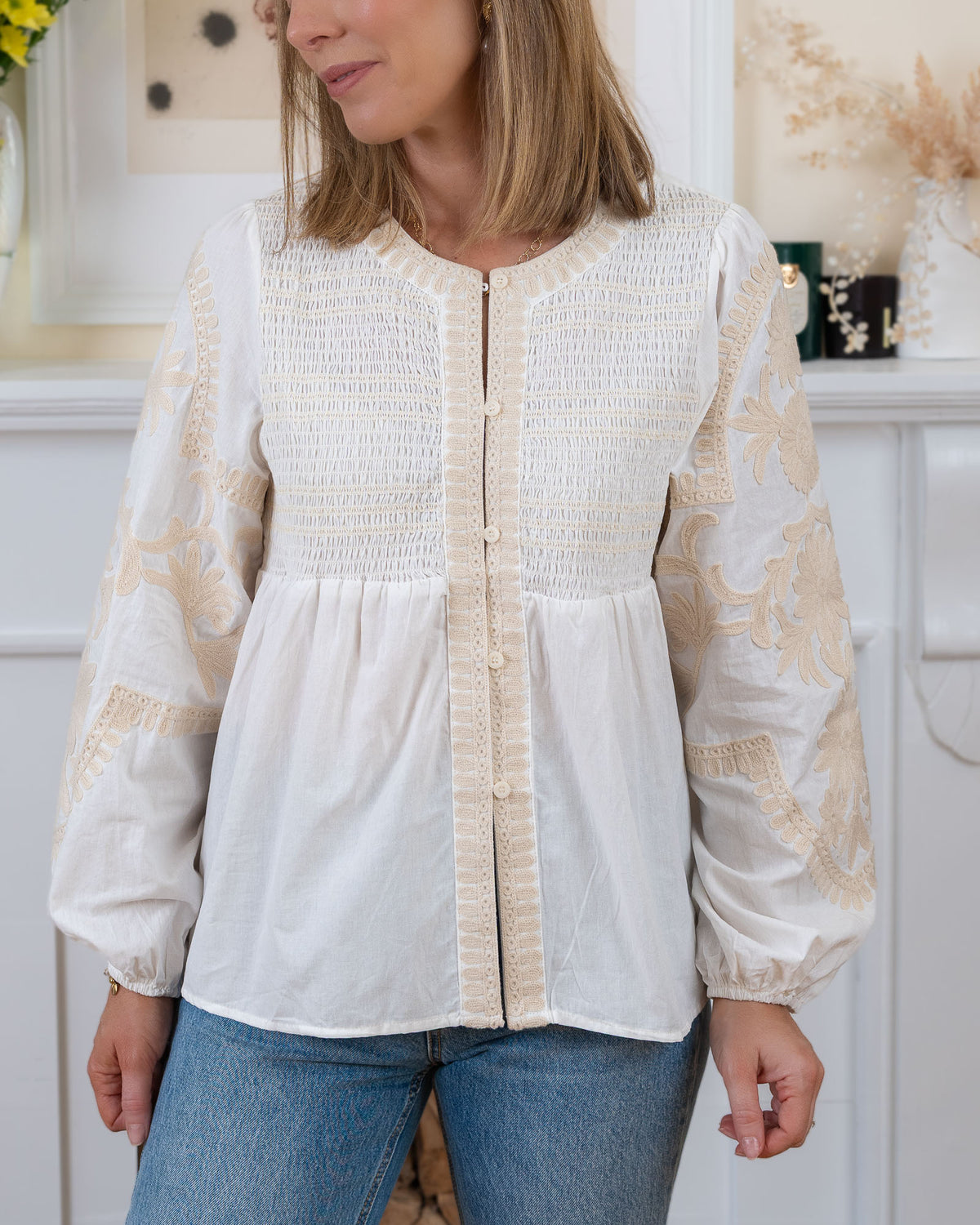 White Maya Blouse